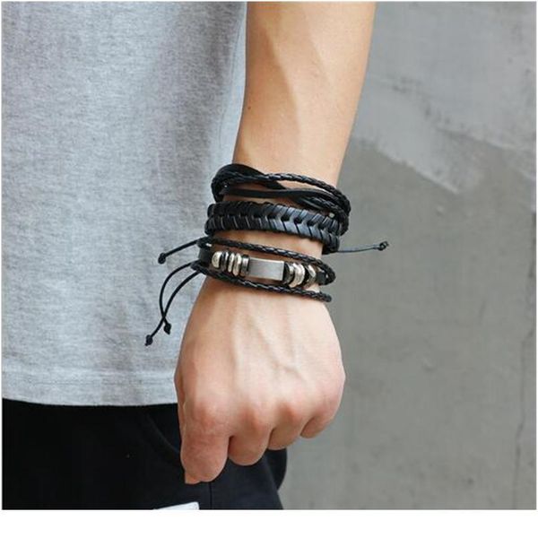 vintage 6pcs/set multilayer leather bracelet men women fashion braided handmade rope wrap punk bracelets & bangles m jllepg, Golden;silver
vintage 6pcs/set multilayer leather bracelet men women fashion braided handmade rope wrap punk bracelets & bangles m jllepg, Golden;silver