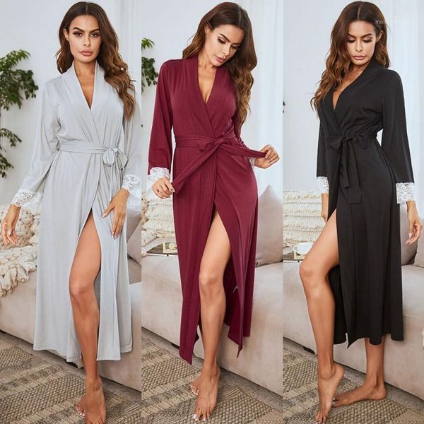 women's sleepwear ladies solid color cotton bathrobe lace edge plus size pajamas night gown casual home wear1, Black;red
women's sleepwear ladies solid color cotton bathrobe lace edge plus size pajamas night gown casual home wear1, Black;red