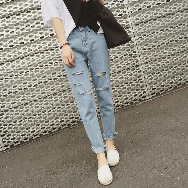 women's jeans 2021 hole high waist loose harem pants slim ankle-length casual clothing1, Blue
women's jeans 2021 hole high waist loose harem pants slim ankle-length casual clothing1, Blue