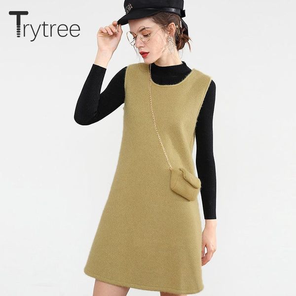 trytree autumn winter two piece set turtleneck solid black knitting slim fit + dress vest a-line fashion set 2 piece1, White
trytree autumn winter two piece set turtleneck solid black knitting slim fit + dress vest a-line fashion set 2 piece1, White