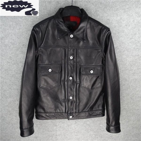 men's leather & faux genuine mens designer classic black single breasted cowboy jacket fashion short coats male
men's leather & faux genuine mens designer classic black single breasted cowboy jacket fashion short coats male