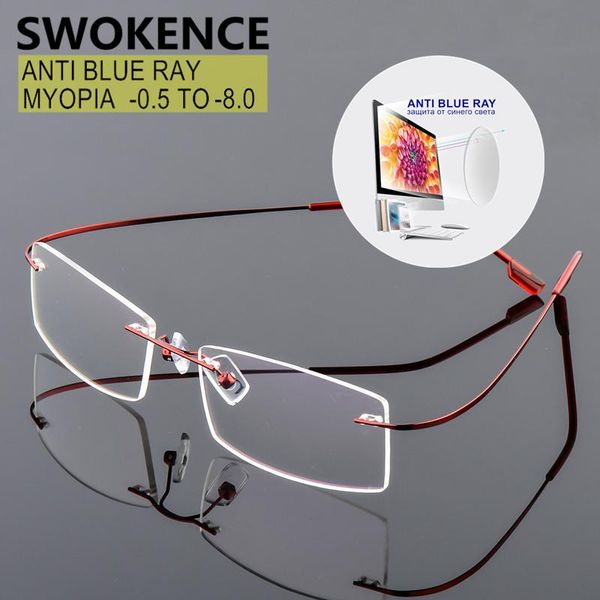 sunglasses blue ray blocking rimless prescription glasses myopia -0.5 to -8.0 men women elastic alloy nearsighted cylinder available f099, White;black
sunglasses blue ray blocking rimless prescription glasses myopia -0.5 to -8.0 men women elastic alloy nearsighted cylinder available f099, White;black