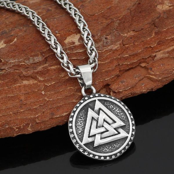 nordic viking valknut amulet stainless steel pendant necklace for man and women -with valknut rune gift bag, Silver
nordic viking valknut amulet stainless steel pendant necklace for man and women -with valknut rune gift bag, Silver