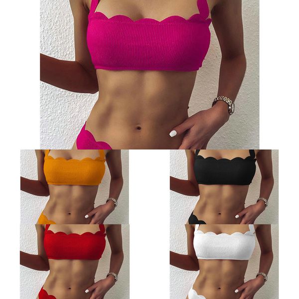 ingaga push up bikinis 2020 swimsuits scalloped edge swimwear women black bandeau bathing suit women solid biquini beach wear y1120, White;black
ingaga push up bikinis 2020 swimsuits scalloped edge swimwear women black bandeau bathing suit women solid biquini beach wear y1120, White;black