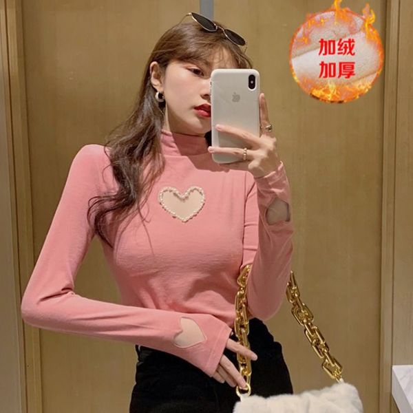 autumn 2021 and winter new design feel love pearl turtleneck high joker long longer velvet bottom shirt zan9, White
autumn 2021 and winter new design feel love pearl turtleneck high joker long longer velvet bottom shirt zan9, White
