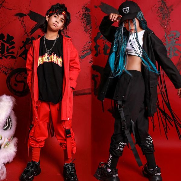 stage wear children hip hop dance costumes tassel hooded jacket pants boys girls street dancing clothes performance rave outfit kids dn5009, Black;red
stage wear children hip hop dance costumes tassel hooded jacket pants boys girls street dancing clothes performance rave outfit kids dn5009, Black;red