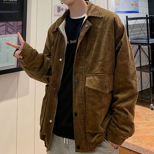 2021 new privathinker thicken couple man corduroy fashion jacket korean streetwear coats woman vintage warm winter clothing o2uh, Black;brown
2021 new privathinker thicken couple man corduroy fashion jacket korean streetwear coats woman vintage warm winter clothing o2uh, Black;brown