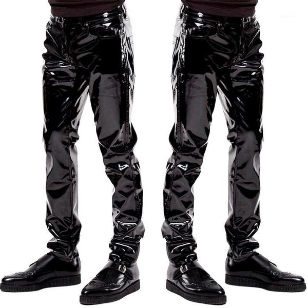 men`s leather pants punk style skinny party stage performance night club steampunk faux pu leather trousers1, Black
men`s leather pants punk style skinny party stage performance night club steampunk faux pu leather trousers1, Black