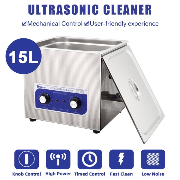 360w 15l stainless steel mechanical model ultrasonic cleaning machine jewelry watch denture cleaning machine blue new
360w 15l stainless steel mechanical model ultrasonic cleaning machine jewelry watch denture cleaning machine blue new