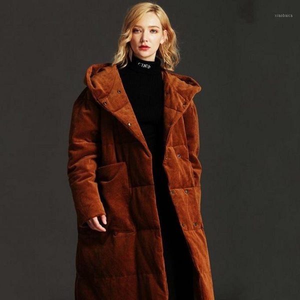 new hooded corduroy down coat female winter thick warm plus long duck down jacket women oversize 5xl brand outerwear ladies 20191, Black
new hooded corduroy down coat female winter thick warm plus long duck down jacket women oversize 5xl brand outerwear ladies 20191, Black