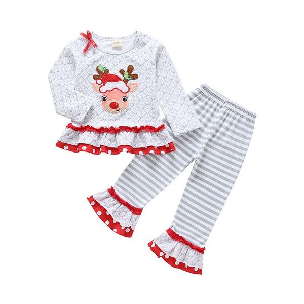 2020 kids christmas clothes children outwear long sleeves +pants toddler girl winter clothing, White
2020 kids christmas clothes children outwear long sleeves +pants toddler girl winter clothing, White