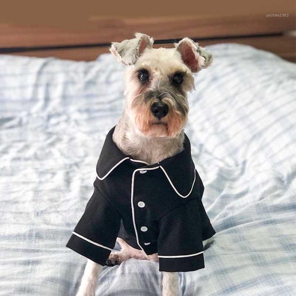 british style thin dog pajamas breathable polyester black pet coat leisure button design cat dogs clothes for four season s-xxl1
british style thin dog pajamas breathable polyester black pet coat leisure button design cat dogs clothes for four season s-xxl1