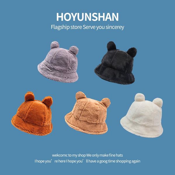 wide brim hats women girls harajuku winter thicken plush warm bucket cap cute pompom bear ears short packable fisherman hat, Blue;gray
wide brim hats women girls harajuku winter thicken plush warm bucket cap cute pompom bear ears short packable fisherman hat, Blue;gray