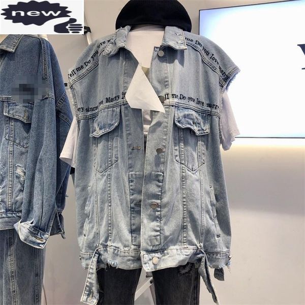 casual women denim vest streetwear loose fit sleeveless jean jacket fashion embroidery hole ripped tank waistcoat female vests, Black;white
casual women denim vest streetwear loose fit sleeveless jean jacket fashion embroidery hole ripped tank waistcoat female vests, Black;white