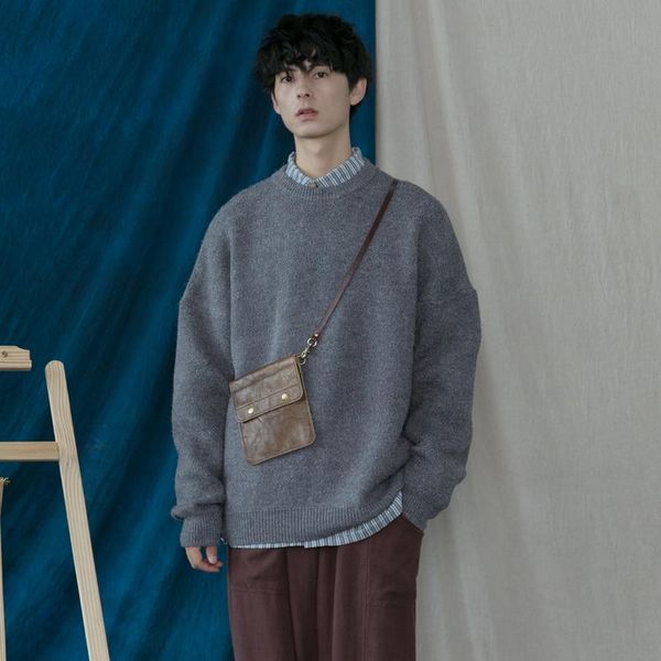men's sweaters long sleeve pullover korean autumn japanese simple fashion sweater casual loose erkek mont men clothing de50my, White;black
men's sweaters long sleeve pullover korean autumn japanese simple fashion sweater casual loose erkek mont men clothing de50my, White;black
