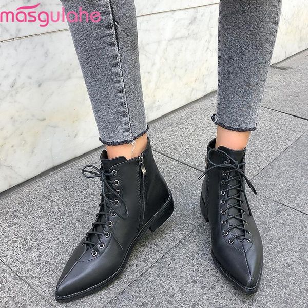 boots masgulahe 2021 full genuine leather shoes women ankle pointed toe lace up zip autumn woman casual, Black
boots masgulahe 2021 full genuine leather shoes women ankle pointed toe lace up zip autumn woman casual, Black