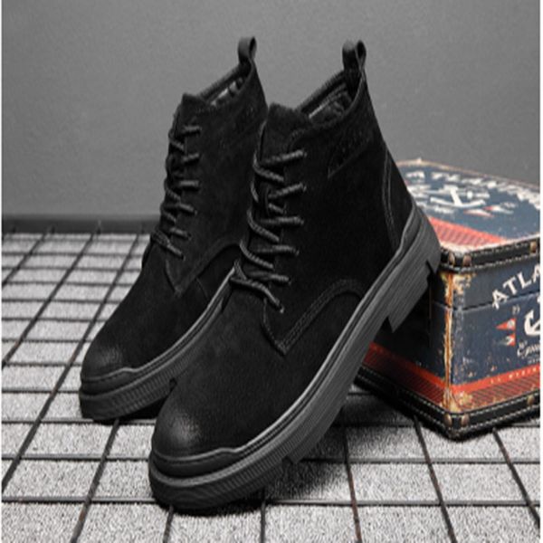 autumn men leather martin boots leisure trend high men boots blazer desert boots 36, Black;white 
autumn men leather martin boots leisure trend high men boots blazer desert boots 36, Black;white