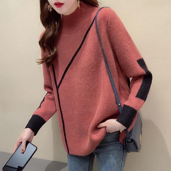 high-neck women's sweater new autumn and winter loose pullover inside knit sweater fashion bottoming coat thick, White;black
high-neck women's sweater new autumn and winter loose pullover inside knit sweater fashion bottoming coat thick, White;black