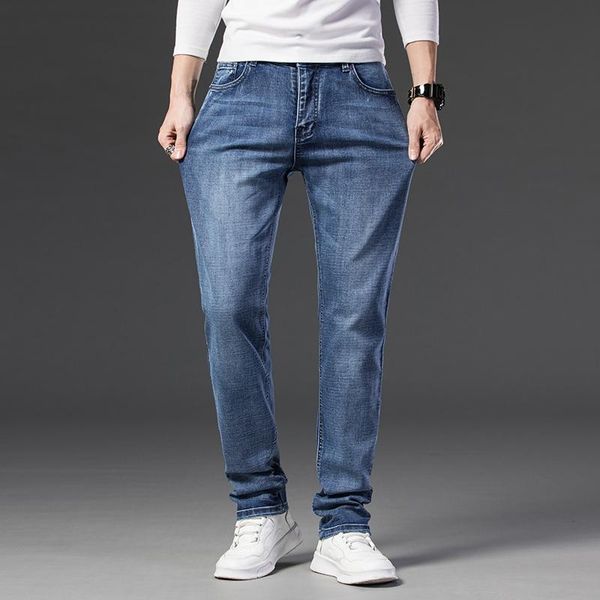 spring autumn 2021 men's smart jeans business fashion straight regular blue stretch denim trousers classic men plus size 28-40
spring autumn 2021 men's smart jeans business fashion straight regular blue stretch denim trousers classic men plus size 28-40