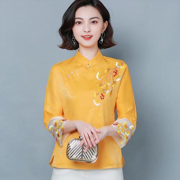 chinese buckle embroidery improved short cheongsam chinese floral shirt tang suit 2020 spring ancient quality clothes, White
chinese buckle embroidery improved short cheongsam chinese floral shirt tang suit 2020 spring ancient quality clothes, White