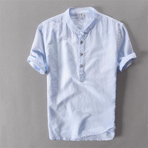 helisopus men casual cotton linen shirts summer brand short sleeve mandarin collar solid color retro shirt tees c1211, White;black
helisopus men casual cotton linen shirts summer brand short sleeve mandarin collar solid color retro shirt tees c1211, White;black