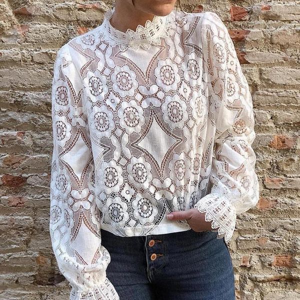 women's blouses & shirts elegant women lace chiffon shirt blouse formal embroidery long sleeve white office lady flower hollow ladies f
women's blouses & shirts elegant women lace chiffon shirt blouse formal embroidery long sleeve white office lady flower hollow ladies f