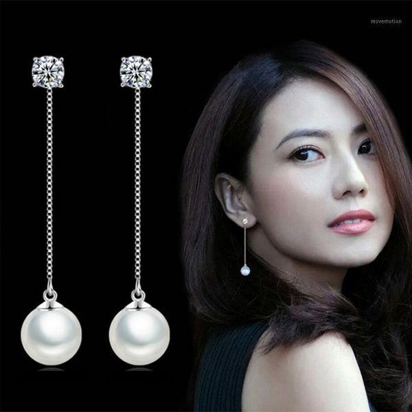 fashion silver-color drop earrings simulated pearl pendant long chain cubic zirconia long earrings bridal wedding pearl jewelry1
fashion silver-color drop earrings simulated pearl pendant long chain cubic zirconia long earrings bridal wedding pearl jewelry1
