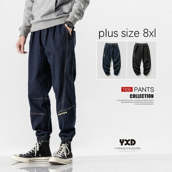 plus size 8xl mans casual pants mens spring fashion harajuku japanese streetwear baggy cargo pant male overalls sweatpants jeans1, Blue
plus size 8xl mans casual pants mens spring fashion harajuku japanese streetwear baggy cargo pant male overalls sweatpants jeans1, Blue