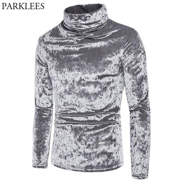 shiny sliver velvet velour high collar t shirt men 2020 brand new turtleneck smooth tshirt homme nightclub stage party tee, White;black
shiny sliver velvet velour high collar t shirt men 2020 brand new turtleneck smooth tshirt homme nightclub stage party tee, White;black