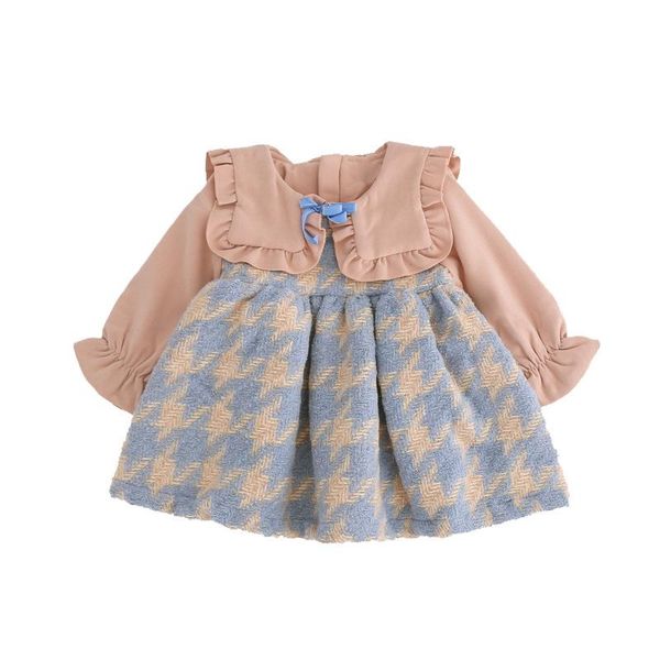 girl's dresses baby girl clothes winter thick dress girls plaid long-sleeved doll collar fake two-piece princess sweet lady, Red;yellow
girl's dresses baby girl clothes winter thick dress girls plaid long-sleeved doll collar fake two-piece princess sweet lady, Red;yellow