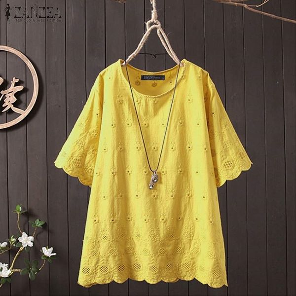 zanzea summer hollow out women blouse vintage embroidery short sleeve blusas femininas solid cotton linen shirts robe femme y200403, White
zanzea summer hollow out women blouse vintage embroidery short sleeve blusas femininas solid cotton linen shirts robe femme y200403, White