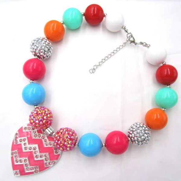 pendant necklaces alloy pink love heart chunky necklace bubblegum bead gift baby girl jewelry for toddler children, Silver
pendant necklaces alloy pink love heart chunky necklace bubblegum bead gift baby girl jewelry for toddler children, Silver
