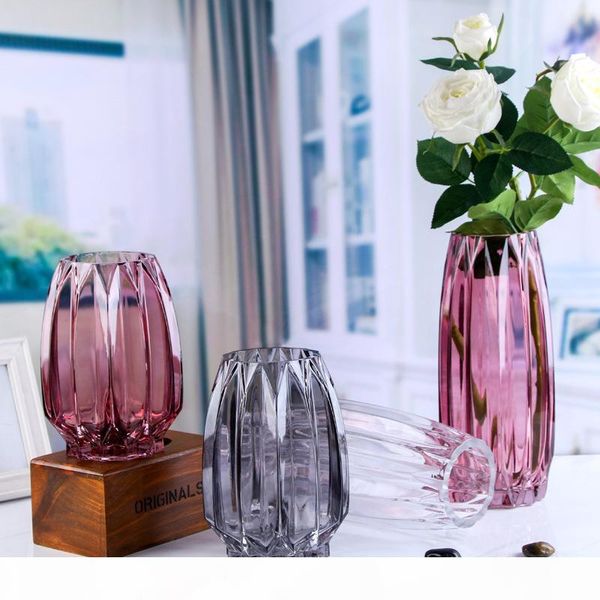 simple geometric european vertical glass vase transparent color modern vase lily living room flower arrangement
simple geometric european vertical glass vase transparent color modern vase lily living room flower arrangement