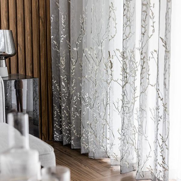curtain & drapes embroidered leaves tulle for window curtains living room bedroom pastoral fabric ag533#4
curtain & drapes embroidered leaves tulle for window curtains living room bedroom pastoral fabric ag533#4