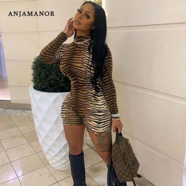 anjamanor cheetah print rompers playsuit fall clothes for women clubwear high neck long sleeve bodycon jumpsuit d83-i62 y200422, Black;white
anjamanor cheetah print rompers playsuit fall clothes for women clubwear high neck long sleeve bodycon jumpsuit d83-i62 y200422, Black;white
