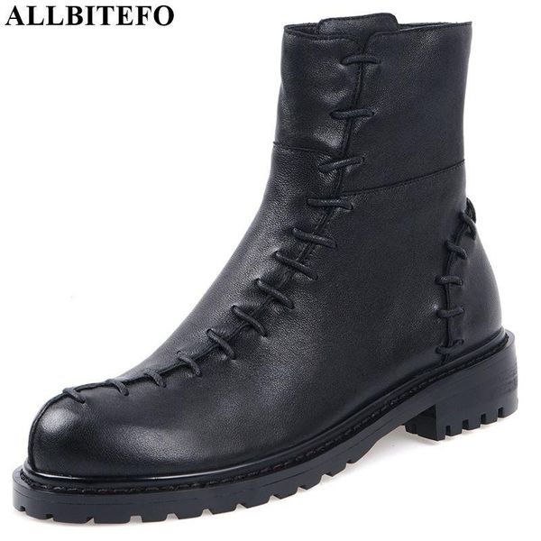 ALLBITEFO High quality genuine leather Round toe Autumn Winter women boots Pure color concise ankle boots fashion girls, Black
ALLBITEFO High quality genuine leather Round toe Autumn Winter women boots Pure color concise ankle boots fashion girls, Black