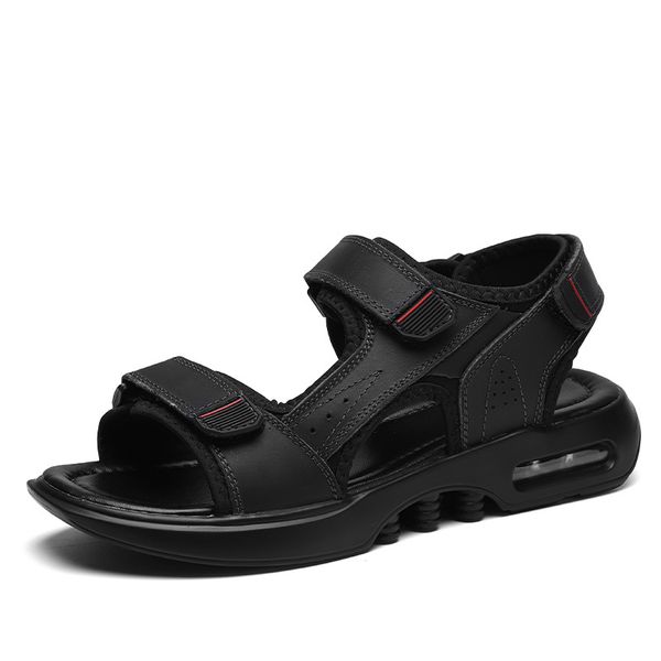 arrival men's new hiking will see outdoor shoes beach leather genuine sandal cushion sandals a man's hombre 3bpq, Black 
arrival men's new hiking will see outdoor shoes beach leather genuine sandal cushion sandals a man's hombre 3bpq, Black