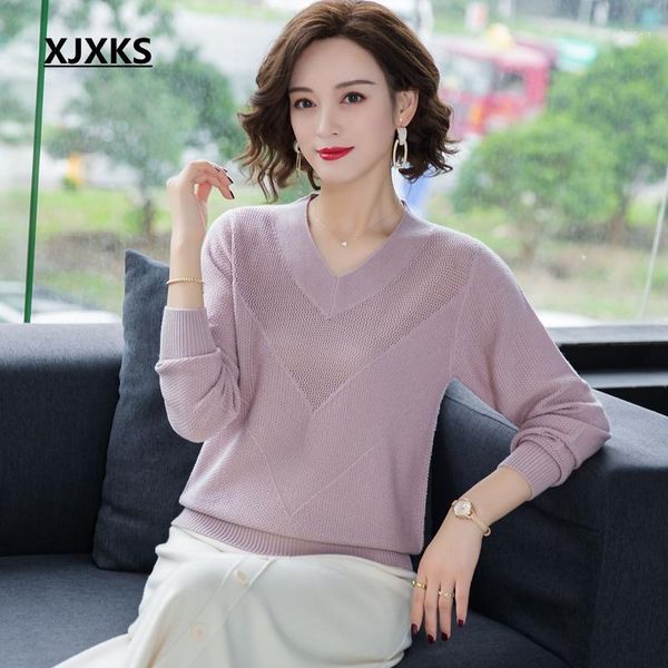 women's sweaters xjxks chompas para mujer 2021 elegant wool pullover women v-neck long sleeve solid color knitted sweater1, White;black
women's sweaters xjxks chompas para mujer 2021 elegant wool pullover women v-neck long sleeve solid color knitted sweater1, White;black