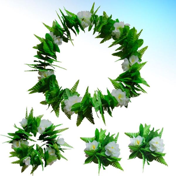 decorative flowers & wreaths 4pcs in 1 set white hawaiian party garland artificial flower leaves headband necklace bracelet tropical beach l
decorative flowers & wreaths 4pcs in 1 set white hawaiian party garland artificial flower leaves headband necklace bracelet tropical beach l