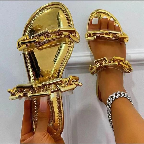 2023 summer new women sandals metal chain decoration outside wearing slippers ladies shoes, Black
2023 summer new women sandals metal chain decoration outside wearing slippers ladies shoes, Black