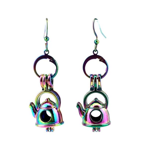 ee-c623 rainbow color teapot pearl cage pendant earrings hooks with equal or under 9mm plastic beads wmthhr bdesybag, Silver
ee-c623 rainbow color teapot pearl cage pendant earrings hooks with equal or under 9mm plastic beads wmthhr bdesybag, Silver