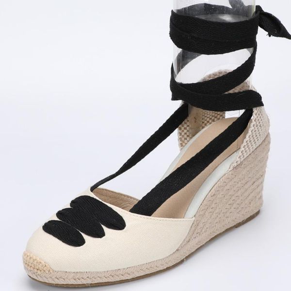 women's wedge platform ankle strap high heel sandals round toe casual soft comfortable canvas summrt sandals shoes1, Black
women's wedge platform ankle strap high heel sandals round toe casual soft comfortable canvas summrt sandals shoes1, Black