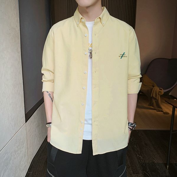 long sleeve shirt 2020 spring and autumn new korean casual loose versatile fashion jacket men's wear, White;black
long sleeve shirt 2020 spring and autumn new korean casual loose versatile fashion jacket men's wear, White;black