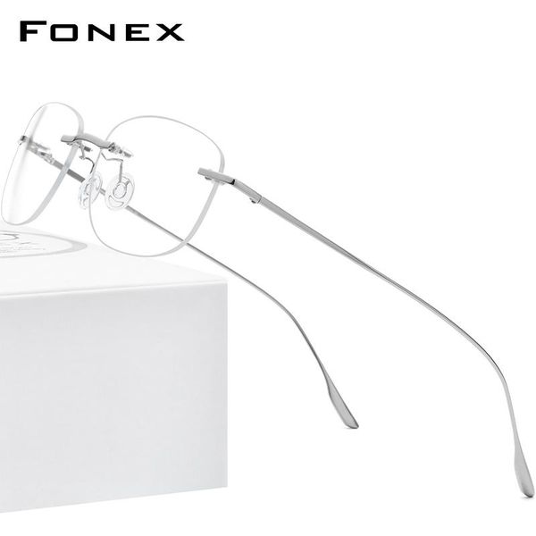 fashion sunglasses frames fonex titanium alloy glasses frame men 2021 women rimless prescription square eyeglasses myopia optical korean eye, Black
fashion sunglasses frames fonex titanium alloy glasses frame men 2021 women rimless prescription square eyeglasses myopia optical korean eye, Black