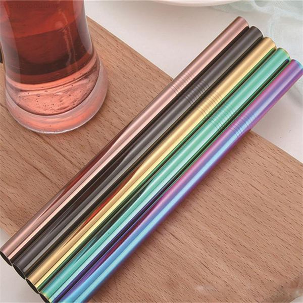 pvd metal reusable plated straight bubble tea straws, 12mm colored straws for smoothie
pvd metal reusable plated straight bubble tea straws, 12mm colored straws for smoothie