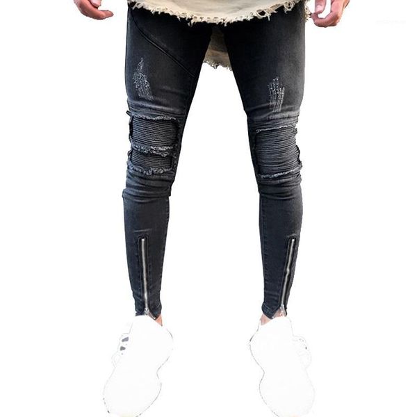 men elastic skinny jeans wrinkle in knee hip hop biker pants thigh ankle zipper male ripped trousers dropshipping1, Blue
men elastic skinny jeans wrinkle in knee hip hop biker pants thigh ankle zipper male ripped trousers dropshipping1, Blue
