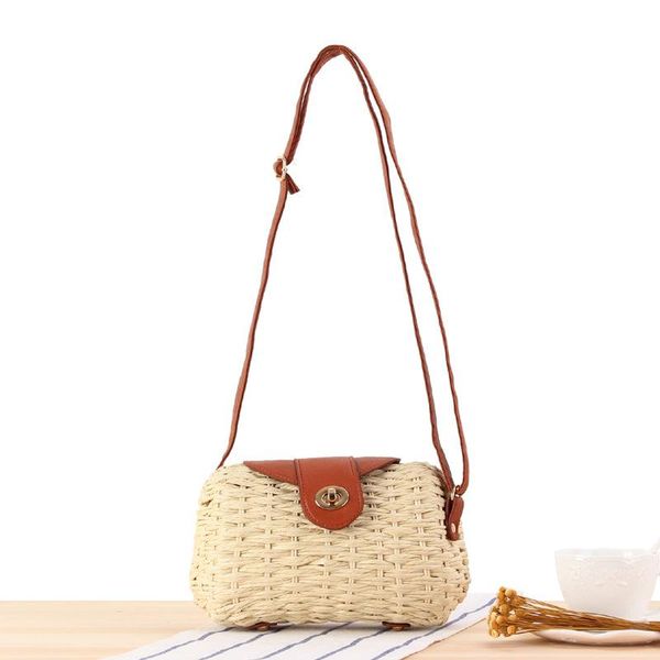 women bags new small designer summer women shoulder bags for beach bag leather straw weave crossbody shoulder female