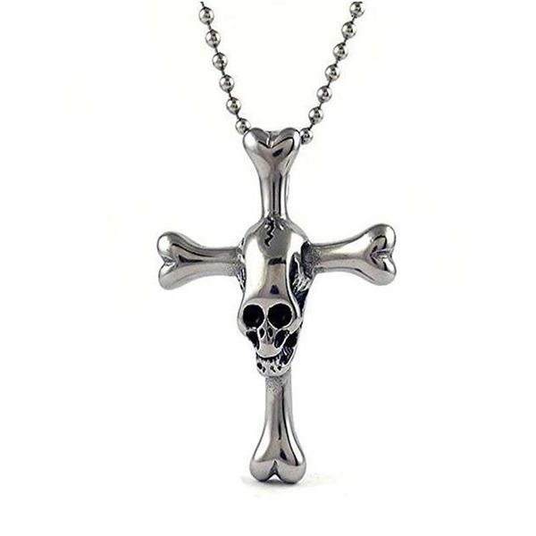 chains gift men's stainless steel skull cross biker pendant necklace chain jewelry, Silver
chains gift men's stainless steel skull cross biker pendant necklace chain jewelry, Silver
