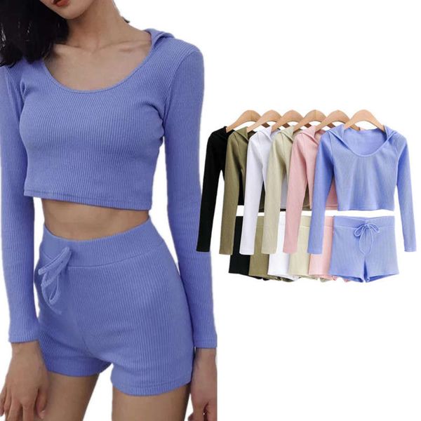 women's spring and summer new long sleeve t-shirt + casual sports shorts thread set for women, Gray
women's spring and summer new long sleeve t-shirt + casual sports shorts thread set for women, Gray