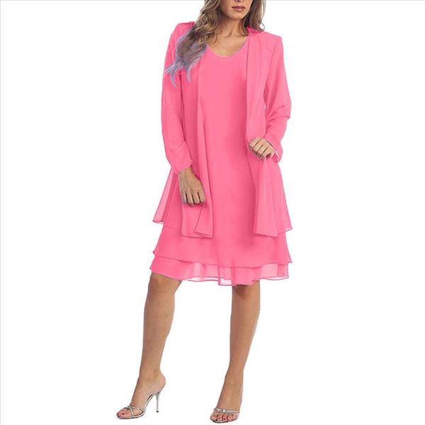 dress women chiffon splicing long sleeved large size 2 piece set loose dignified noble popular short dress summer, Black;gray
dress women chiffon splicing long sleeved large size 2 piece set loose dignified noble popular short dress summer, Black;gray